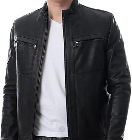 Brand: Generic Top Leather (C55 matt) Jacket for Men - Classic Style Lambskin Jacket Men Outerwear Mens Lambskin Jacket