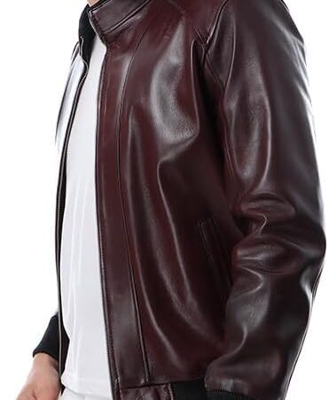 Top leather (T22) Men's REAL Lambskin Leather Biker Jacket VINTAGE GENUINE MOTORCYCLE JACKETS FOR MEN