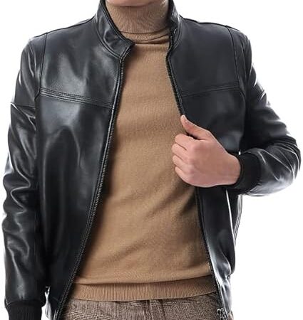 Genuine Leather Fashion Winter Jacket (T11)