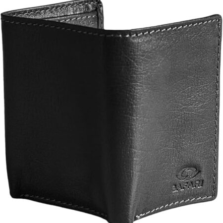 Top Grain Leather (sa 146) Trifold Wallet for Men - Ultra Strong Stitching - Handcrafted Leather Extra Capacity Trifold Wallet -Thin and Sophisticated Tri-Fold Design (black,Brown,Havan)