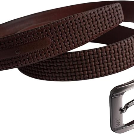 Mens belt (1045), Woven Braided Leather Belt for Gift Men Causal Golf pants