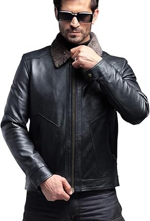 Top leather (v1) Men's Genuine lambskin Leather Jacket Premium Quality