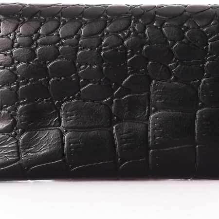 Real Leather (RO 306) Women Wallet Leather with money coins pocket -Trifold Card Holder Designer Ladies Clutch with ID Window Wallets (Black , Brown)